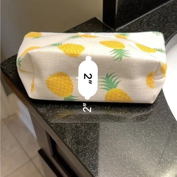 Riah Pineapple Makeup Toiletries Bag - Picture 7 of 7